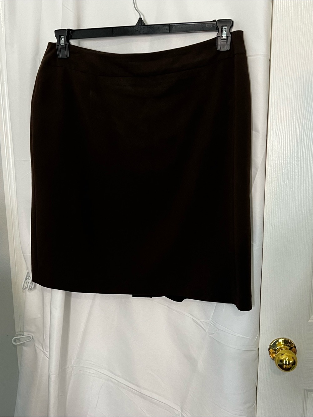 Laura Scott Dark Brown Pencil Skirt